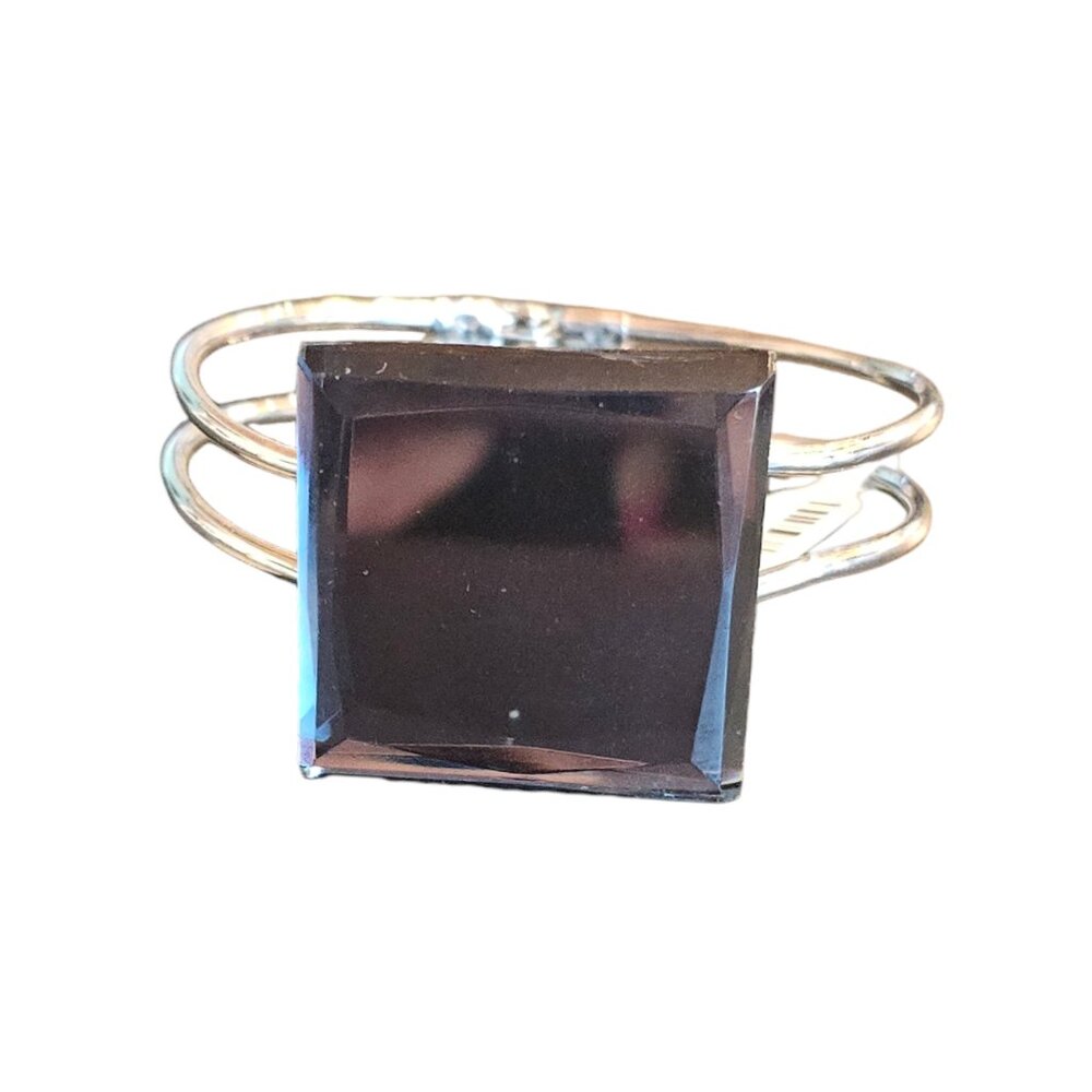 Silver/Grey Square Cuff Bracelet - Picture 2 of 5